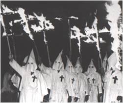 Anti-Black Violence- KKK- A Ku Klux Klan rally on July 1_ 1951 somewhere in north Florida. Florida State Archives neg 2189