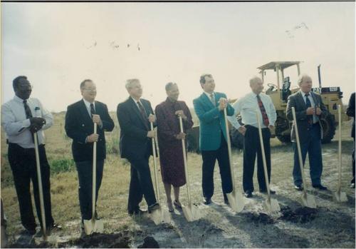 Anti-Black Violence-Moore- The groundbreaking ceremony for the federal courthouse in Brevard County named for the Moores_ 1995. Moore Foundation