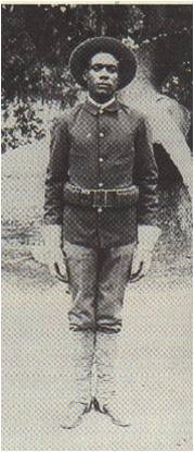 Black Seminoles- The son of John Horse as a buffalo soldier. They were given that name by the Indians for the appearance of their hair.