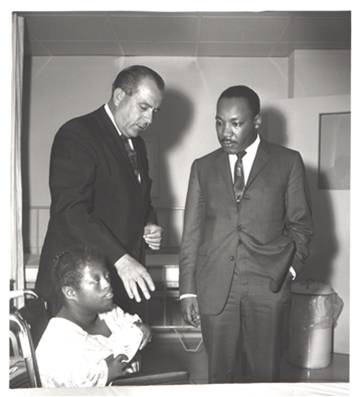 Civil Rights- Dr. Martin Luther King_ Jr. at Variety Children's Hospital in Coral Gables circa early 1960s.