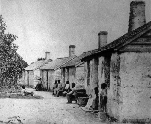 Slave cabins on the Kingsley Plantation. These are the only preserved slave cabins in Florida