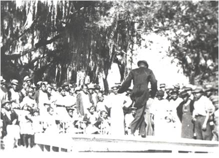 Slavery- Former Florida slaves celebrating Emancipation Day on a North Florida plantation