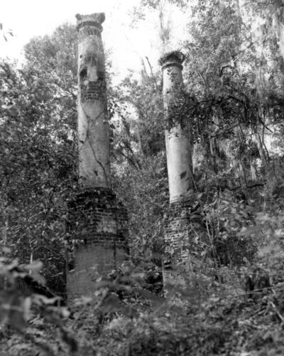 The ruins of Vendura which was destroyed in a fire in 1885.