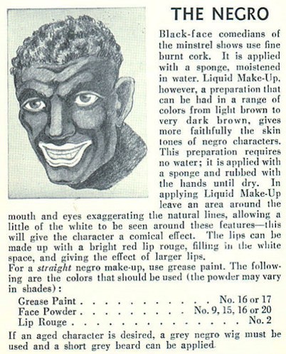 This was used by white minstrels for buying things to make them appear black.