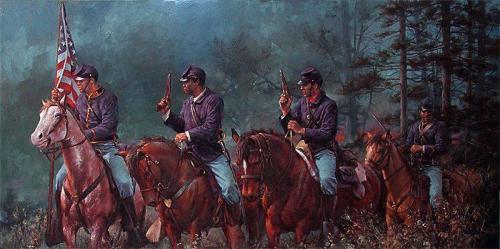 civil war black soldiers on horesback 