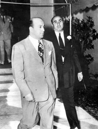 Al Capone on right on Miami Beach circa 1930s FSA